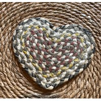 Braided Heart Coaster - Granite